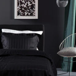 Damai Dekbedovertrek Katoen-satijn - 140x200/220cm - Zwart -Knusse Nacht 1000051875 0103