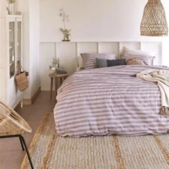 Ariadne At Home Dekbedovertrek Knit Stripes Lila-Lits-jumeaux (240 X 200/220 Cm) -Knusse Nacht 1000052566 0103