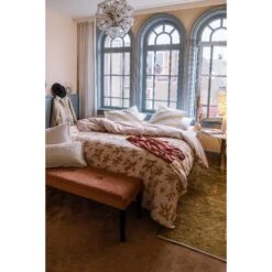 Dindi Home - Dekbedovertrek Sweet Leaves - 200x220 Cm - Roze -Knusse Nacht 1000054431 0103