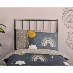 Good Morning Dekbedovertrek "Space" - Antraciet - (140x220 Cm) -Knusse Nacht 1000054463 0110