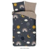 Good Morning Dekbedovertrek "Space" - Antraciet - (140x220 Cm) -Knusse Nacht 1000054463