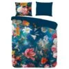 Pure Dekbedovertrek "Space Flowers" - Blauw - (200x220 Cm) -Knusse Nacht 1000054760