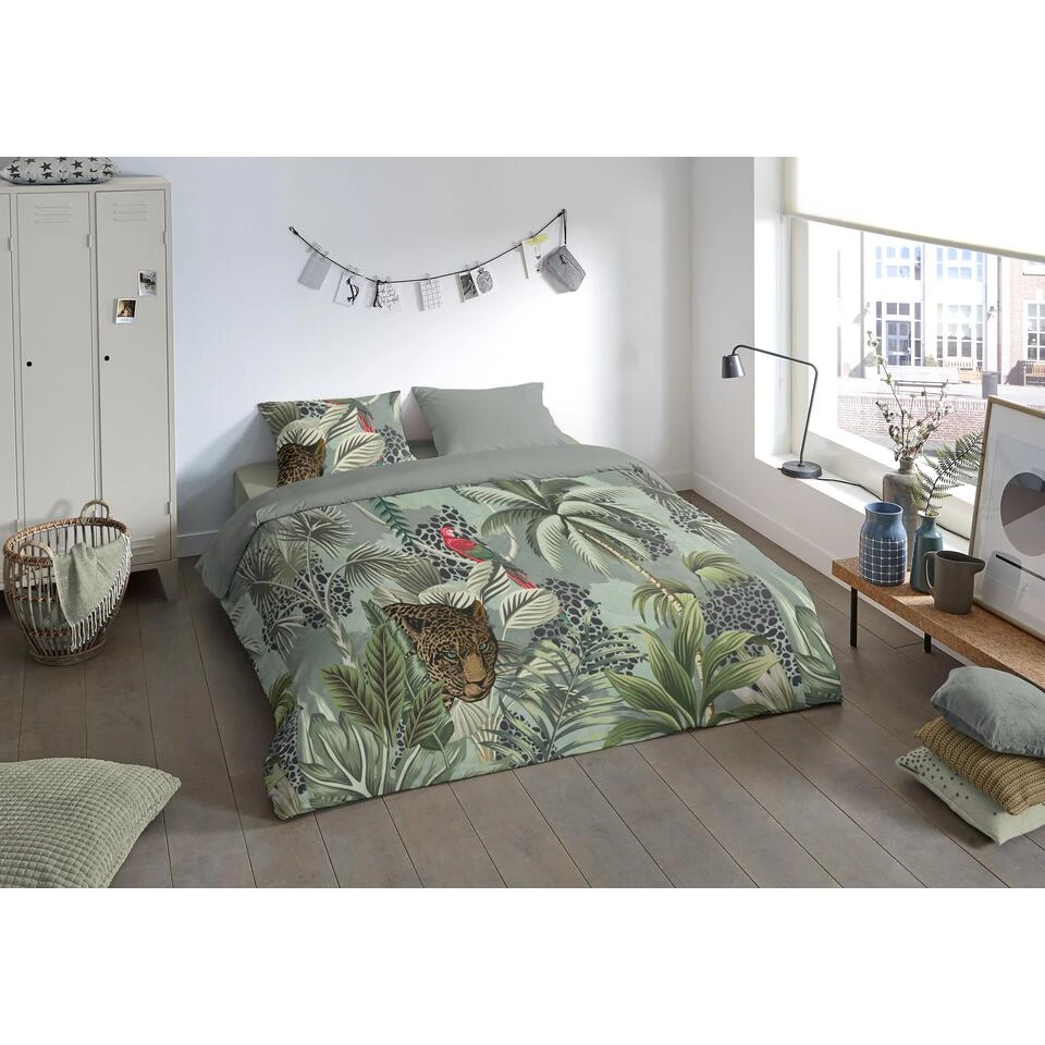 Pure Dekbedovertrek "Isla" - Groen - (200x220 Cm) 4 Pure Dekbedovertrek "Isla" - Groen - (200x220 Cm) - Afbeelding 2