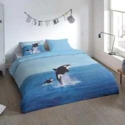 Pure Dekbedovertrek "Orca" - Blauw - (200x220 Cm) -Knusse Nacht 1000054785 0101