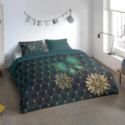 Pure Dekbedovertrek "Lavanya" - Petrol - (200x220 Cm) -Knusse Nacht 1000054794 0101