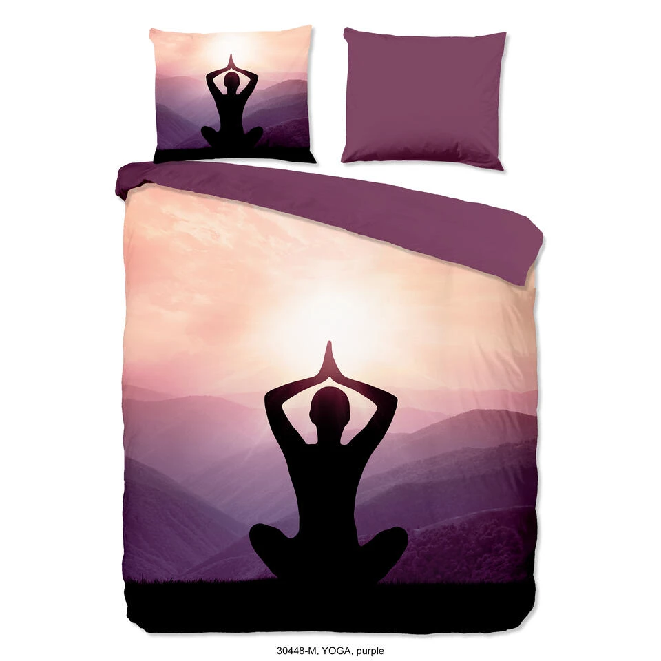 Pure Dekbedovertrek "Yoga" - Paars - (200x220 Cm) 3 Pure Dekbedovertrek "Yoga" - Paars - (200x220 Cm)