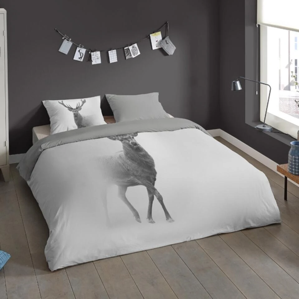 Pure Dekbedovertrek "Grey Deer" - Grijs - (200x220 Cm) 4 Pure Dekbedovertrek "Grey Deer" - Grijs - (200x220 Cm) - Afbeelding 2