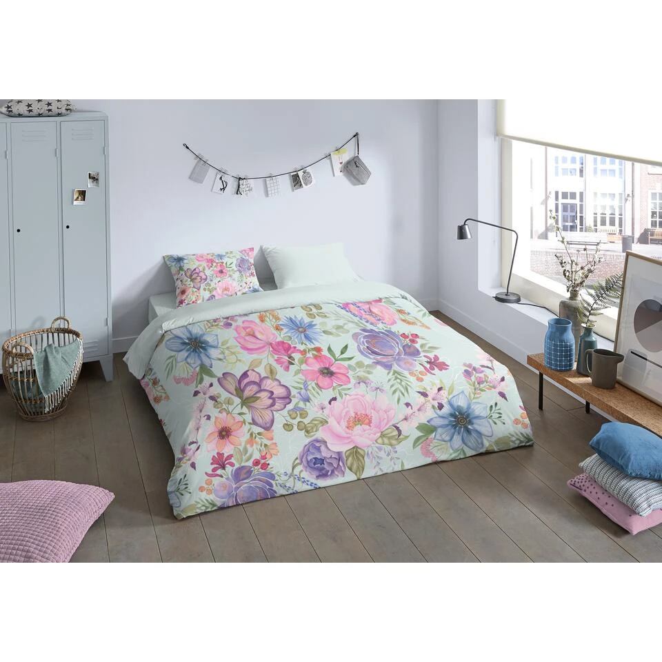 Pure Dekbedovertrek "Lucy" - Aqua - (200x220 Cm) 4 Pure Dekbedovertrek "Lucy" - Aqua - (200x220 Cm) - Afbeelding 2