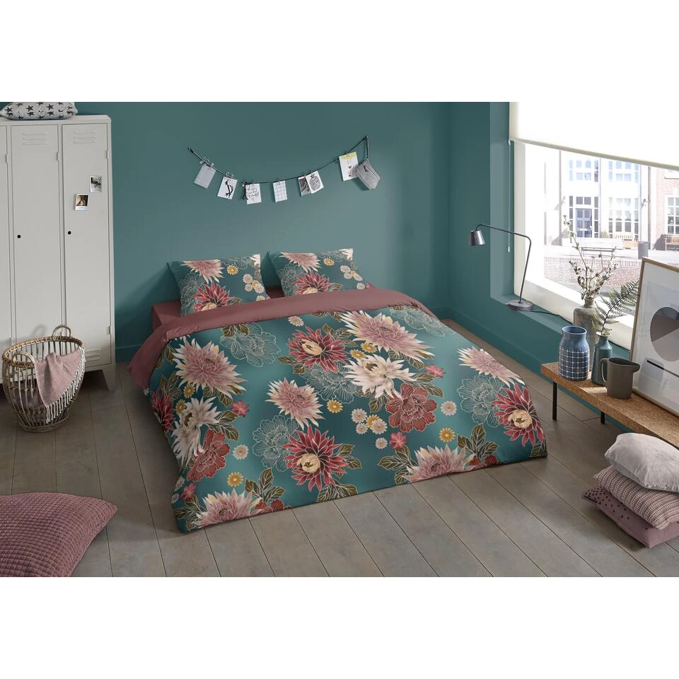 Pure Dekbedovertrek "May" - Petrol - (200x220 Cm) 4 Pure Dekbedovertrek "May" - Petrol - (200x220 Cm) - Afbeelding 2