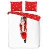 Pure Dekbedovertrek "Santa" - Rood - (240x220 Cm) -Knusse Nacht 1000054817