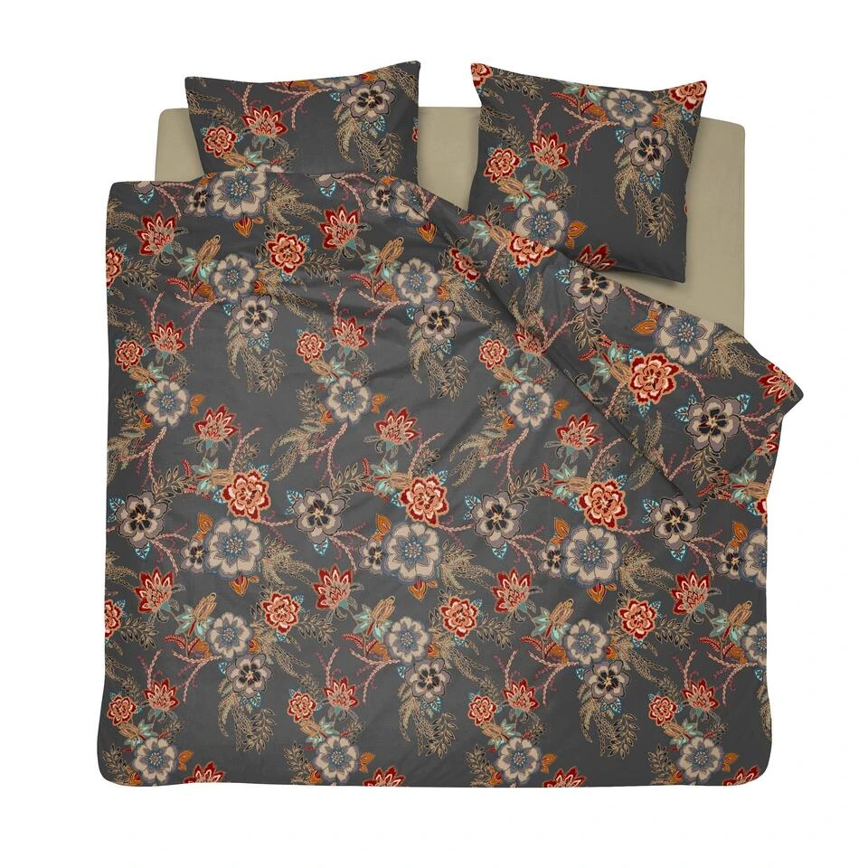 Cinderella Melanie - Dekbedovertrek - Katoen - 200x200/220 Cm - Anthracite 6 Cinderella Melanie - Dekbedovertrek - Katoen - 200x200/220 Cm - Anthracite - Afbeelding 4