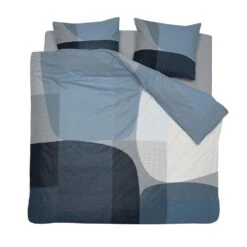 Damai Moore - Dekbedovertrek - Satijn - 260x200/220 Cm - Midnight Blue -Knusse Nacht 1000055047 0100