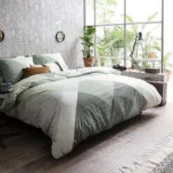 Cinderella Rexa - Dekbedovertrek - Katoen - 260x200/220 Cm - Misty Green -Knusse Nacht 1000055065 0101