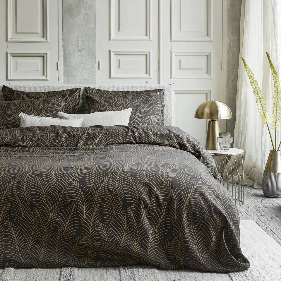 Damai Bellezza - Dekbedovertrek - Satijn - 260x200/220 Cm - Off Black 4 Damai Bellezza - Dekbedovertrek - Satijn - 260x200/220 Cm - Off Black - Afbeelding 2