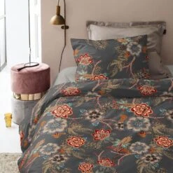 Cinderella Melanie - Dekbedovertrek - Katoen - 240x200/220 Cm - Anthracite -Knusse Nacht 1000055114 0103