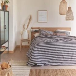 Ariadne At Home Dekbedovertrek Knit Stripes Black/White-Lits-jumeaux (240 X 2... -Knusse Nacht 1000057336 0103