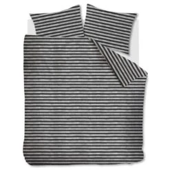 Ariadne At Home Dekbedovertrek Knit Stripes Black/White-2-persoons (200 X 200...
