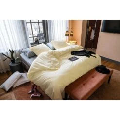 Dindi Home - Dekbedovertrek Forever Colours - 260x220 Cm - Geel -Knusse Nacht 1000057342 0103