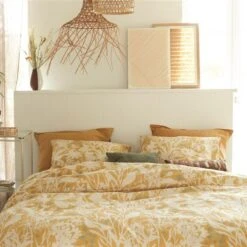 Ariadne At Home Dekbedovertrek Botanical Okergeel-Lits-jumeaux (240 X 200/220... -Knusse Nacht 1000057356 0102