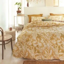 Ariadne At Home Dekbedovertrek Botanical Okergeel-Lits-jumeaux (240 X 200/220... -Knusse Nacht 1000057356 0103