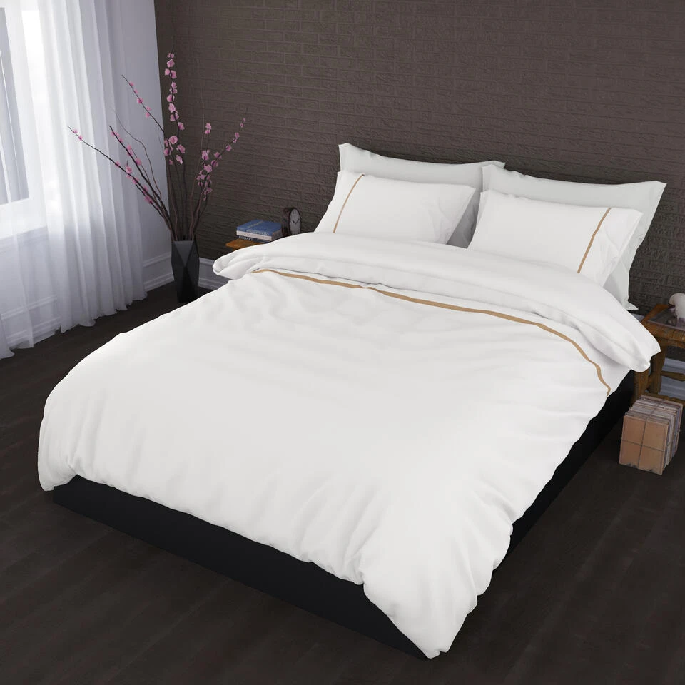 Romanette Flanellen Dekbedovertrek Duchesse Wit/Zand-140 X 200/220 Cm 5 Romanette Flanellen Dekbedovertrek Duchesse Wit/Zand-140 X 200/220 Cm - Afbeelding 3