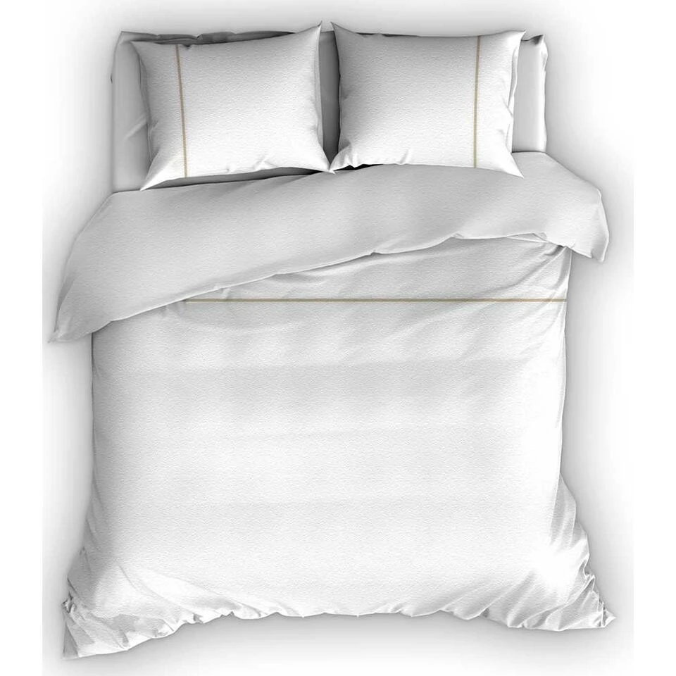 Romanette Flanellen Dekbedovertrek Duchesse Wit/Zand-140 X 200/220 Cm 3 Romanette Flanellen Dekbedovertrek Duchesse Wit/Zand-140 X 200/220 Cm
