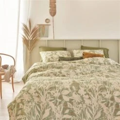 Ariadne At Home Dekbedovertrek Botanical Green-2-persoons (200 X 200/220 Cm) -Knusse Nacht 1000057385 0102