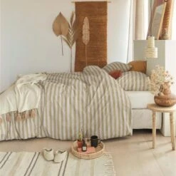 Ariadne At Home Dekbedovertrek Knit Stripes Naturel-Lits-jumeaux (240 X 200/2... -Knusse Nacht 1000057407 0102