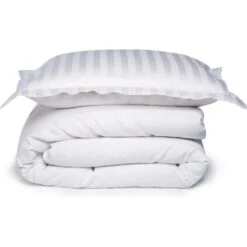Dekbedovertrek Damai Linea White Satijn-240x200/220 -Knusse Nacht 1000057426 0101