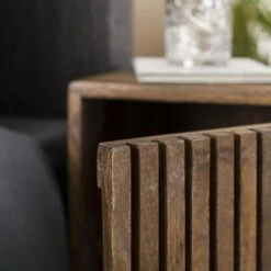 Giga Meubel Nachtkastje Set Van 2 - Mangohout - Zandkleur Finish -Knusse Nacht 1000059278 0102