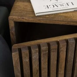 Giga Meubel Nachtkastje Set Van 2 - Mangohout - Zandkleur Finish -Knusse Nacht 1000059278 0103