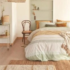 Ariadne At Home Dekbedovertrek Lin Okergeel-Lits-jumeaux (240 X 200/220 Cm) -Knusse Nacht 1000060447 0103