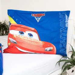 Disney Cars Dekbedovertrek, McQueen - Eenpersoons - 140 X 200 Cm - Katoen -Knusse Nacht 1000060455 0103
