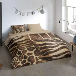 Pure Dekbedovertrek "Kinga" - Bruin - (140x220 Cm) -Knusse Nacht 1000060487 0101