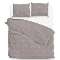 Zo! Home Zo Home Dekbedovertrek Lino Chocolat-2-persoons (200 X 200/220 Cm)