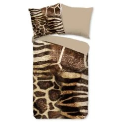 Pure Dekbedovertrek "Kinga" - Bruin - (240x220 Cm) -Knusse Nacht 1000060499 0102