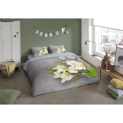 Pure Dekbedovertrek "SRI" - Grijs - (200x220 Cm) -Knusse Nacht 1000060506 0101