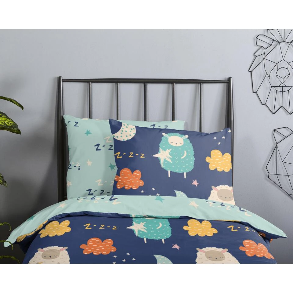 Good Morning Dekbedovertrek "Sheep" - Multi - (140x220 Cm) 5 Good Morning Dekbedovertrek "Sheep" - Multi - (140x220 Cm) - Afbeelding 3