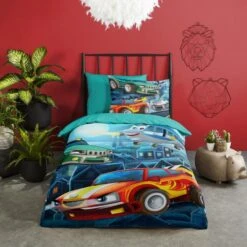 Good Morning Dekbedovertrek "Race" - Multi - (140x220 Cm) -Knusse Nacht 1000061612 0102