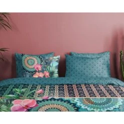 HIP Dekbedovertrek "Valdez" - Petrol - (200x220 Cm) -Knusse Nacht 1000061638 0101