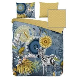 HIP Dekbedovertrek "Laska" - Blauw - (140x220 Cm)