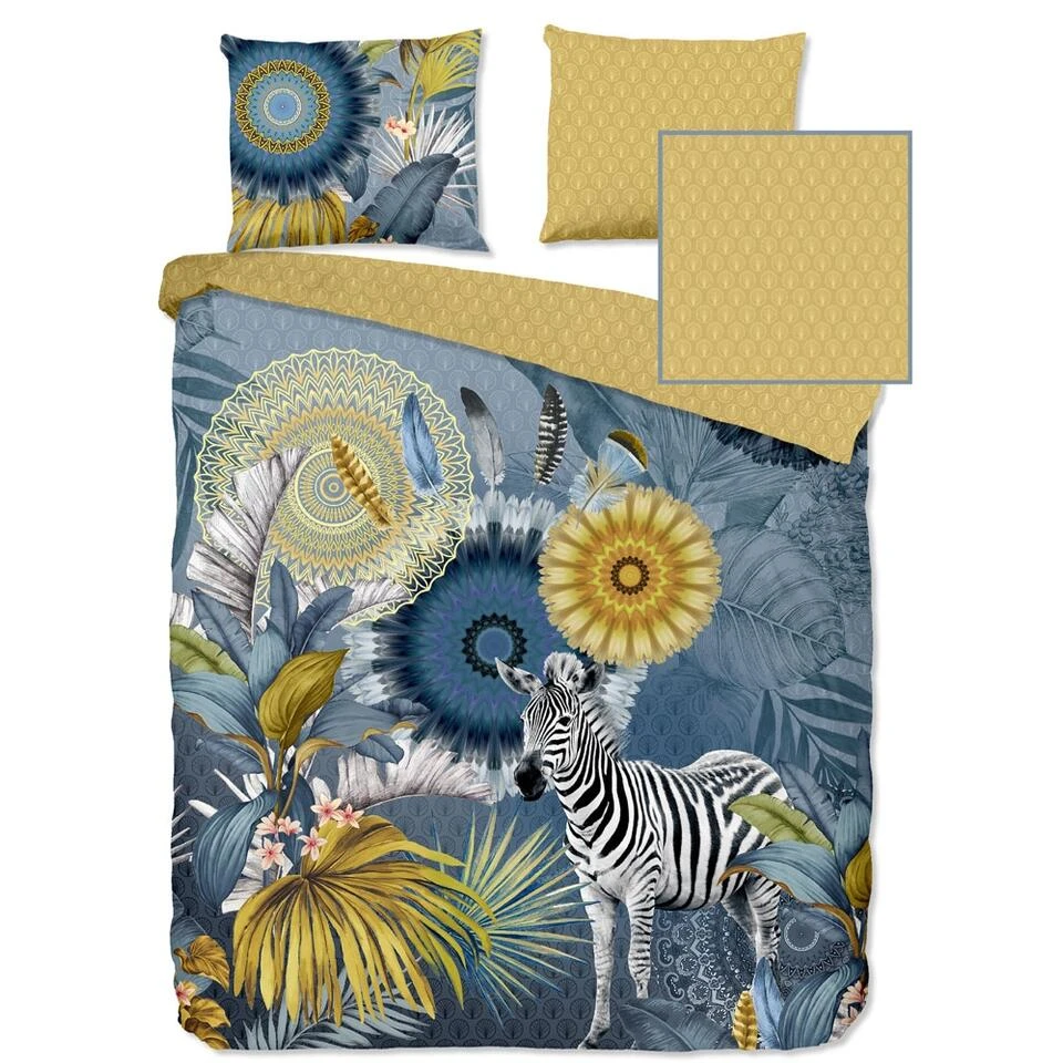 HIP Dekbedovertrek "Laska" - Blauw - (140x220 Cm) 3 HIP Dekbedovertrek "Laska" - Blauw - (140x220 Cm)