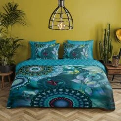 HIP Dekbedovertrek "Luciano" - Petrol - (240x220 Cm) -Knusse Nacht 1000061684 0102