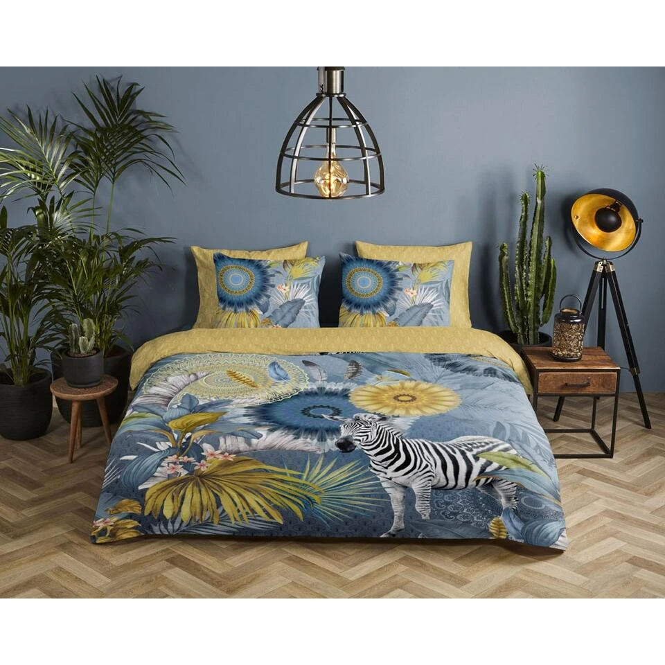 HIP Dekbedovertrek "Laska" - Blauw - (200x220 Cm) 5 HIP Dekbedovertrek "Laska" - Blauw - (200x220 Cm) - Afbeelding 3