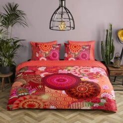 HIP Dekbedovertrek "Yuki" - Rood - (200x220 Cm) -Knusse Nacht 1000061694 0102