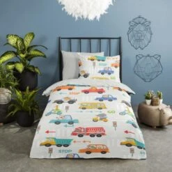 Good Morning Dekbedovertrek "Trafic" - Multi - (100x135 Cm) -Knusse Nacht 1000061715 0101