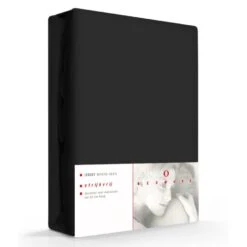 Good Morning Goodmorning Jersey Hoeslaken Zwart-200 X 220 Cm