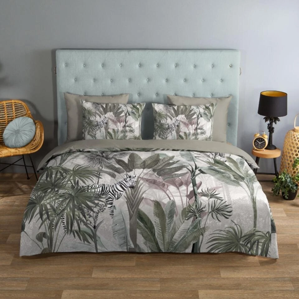 Good Morning Dekbedovertrek "Irene" - Groen - (200x220 Cm) 4 Good Morning Dekbedovertrek "Irene" - Groen - (200x220 Cm) - Afbeelding 2