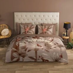 Good Morning Dekbedovertrek "Fuji" - Taupe - (240x220 Cm) -Knusse Nacht 1000063269 0101