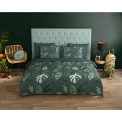 Good Morning Dekbedovertrek "Urban Jungle" - Groen - (140x220 Cm) 7 Good Morning Dekbedovertrek "Urban Jungle" - Groen - (140x220 Cm) -Knusse Nacht 1000063276 0101